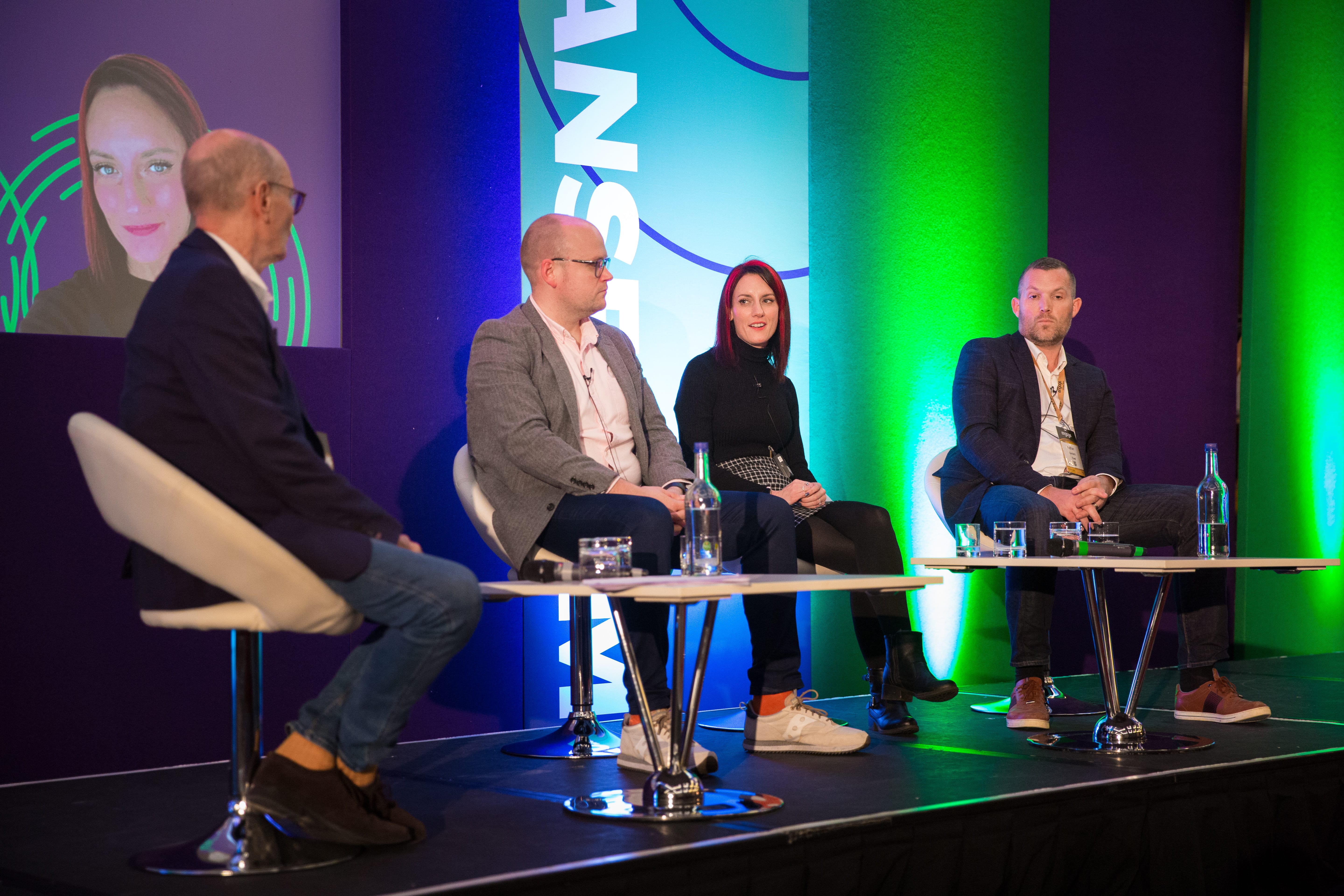 Panellists on stage 