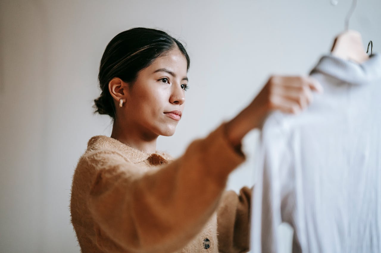 women looking at clothes